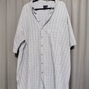 Harbor Bay Blue and White Checkered Button Down Shirt